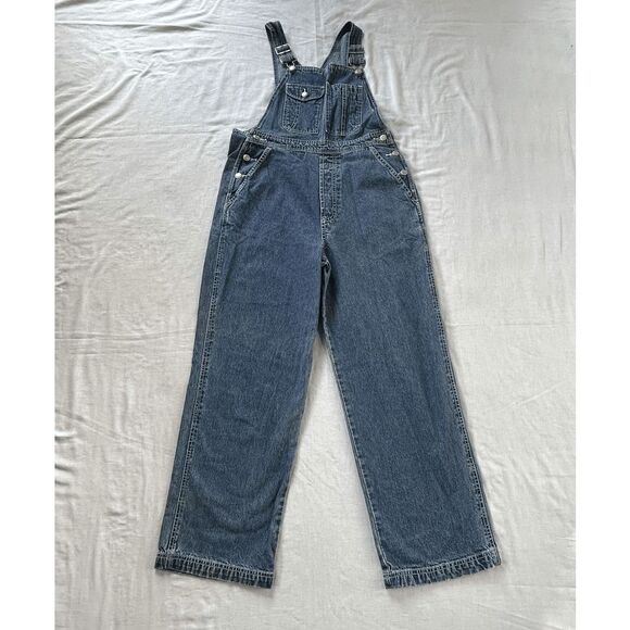 Gap Jean Bib Overalls Size Small, Dark Wash, Carpenter, Adjustable, Oversize - Picture 1 of 7